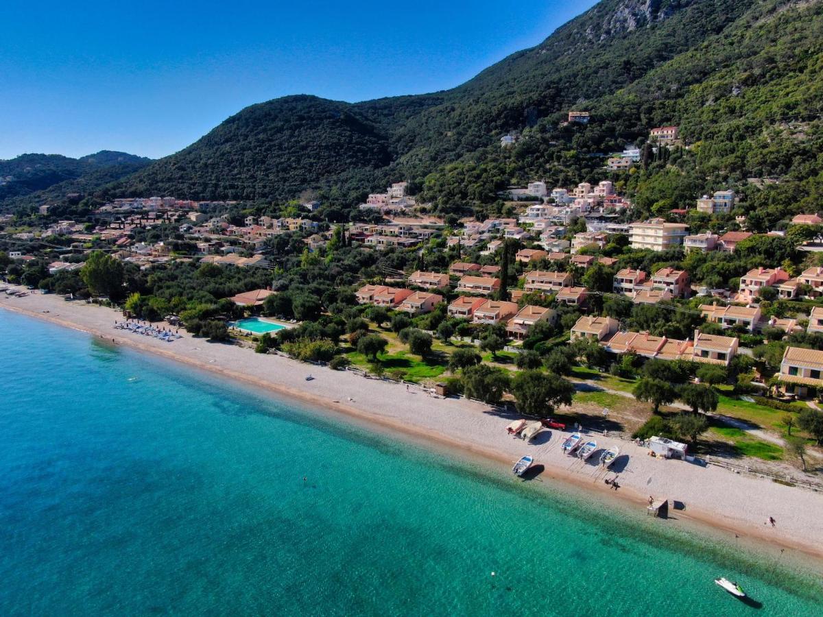 Pebbles And Sea At Barbati With Shared Pool Apartment Exterior foto